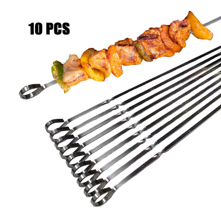 ASMOKE METAL SKEWERS FOR GRILLING KABOB STICKS 43.1CM*10PCS.