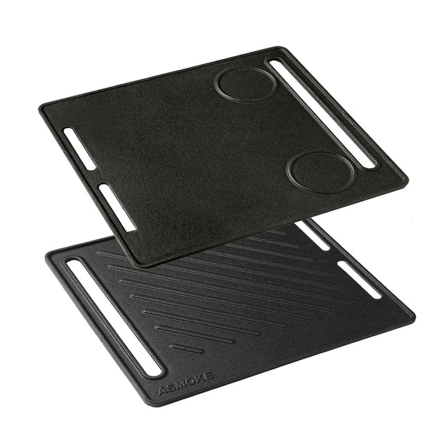 ASMOKE Pre-Seasoned Matte Enamel Cast Iron Reversible Grill/Griddle.