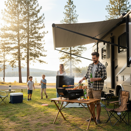 ASMOKE Essential Portable Wireless Pellet Smoker - Battery Powered 8-in-1 Mini BBQ Grill with Smart Temp Control & Meat Probe for Camping & RV.