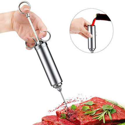 ASMOKE Stainless Steel Meat Injector Syringe Kit.