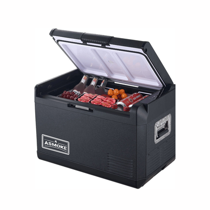 ASMOKE Premium Mini Fridge | 37L Compact Refrigerator with Roll-Bond Evaporator & Internal Light.