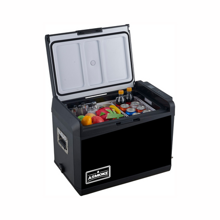 ASMOKE Premium Mini Fridge | 47L Compact Refrigerator with Roll-Bond Evaporator & Internal Light.