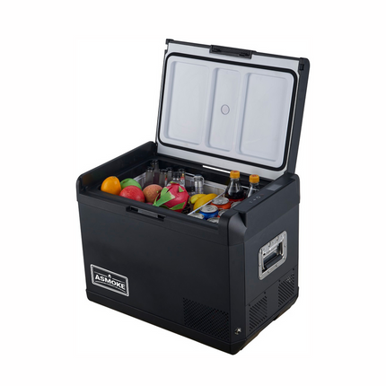 ASMOKE Premium Mini Fridge | 47L Compact Refrigerator with Roll-Bond Evaporator & Internal Light.