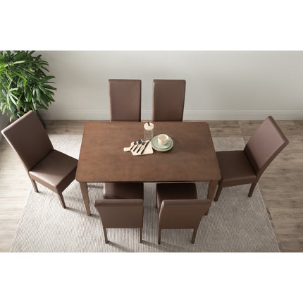 Allergo Dining Table 150cm Timber Dining Table - Cocoa.