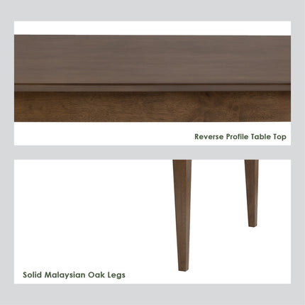 Allergo Dining Table 150cm Timber Dining Table - Cocoa.