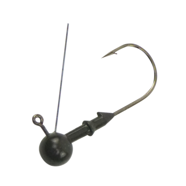 Vike 1/8 oz Weedless Round Jig Head with a Size 1/0 Hook Tungsten, 3 pack.