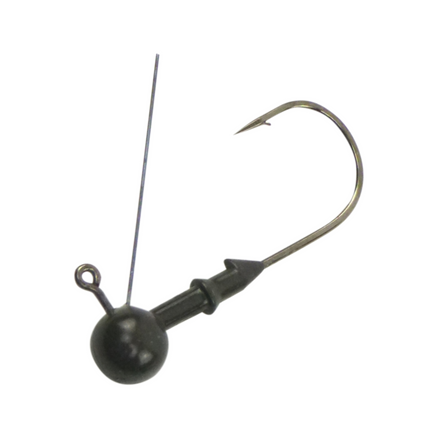 Vike 1/4 oz Weedless Round Jig Head with a Size 2/0 Hook Tungsten, 2 pack.