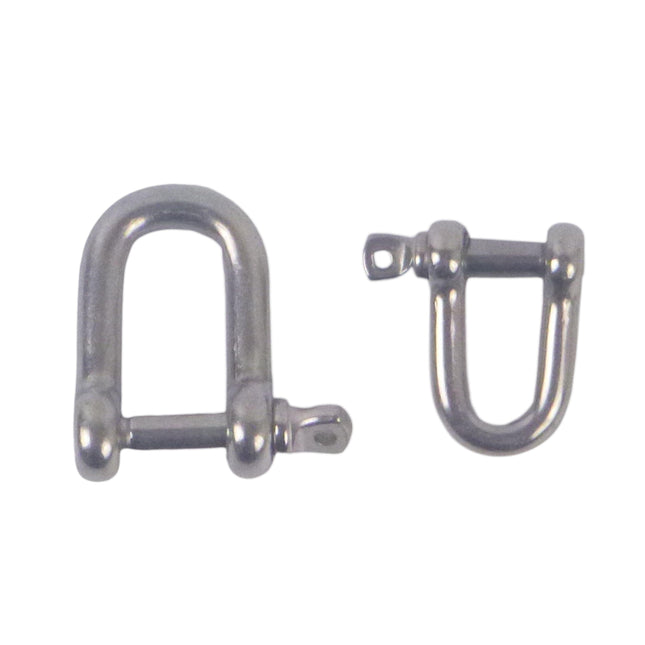 Swimerz Stainless Steel D Shackles, Size 1, 10 pack.