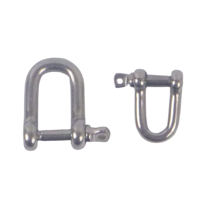 Swimerz Stainless Steel D Shackles, Size 2, 10 pack.
