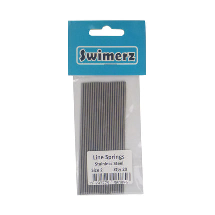 Swimerz Stainless Steel Fishing Line Springs, Size 2, 10cmL, 1.4mmID, 2.0mmOD.