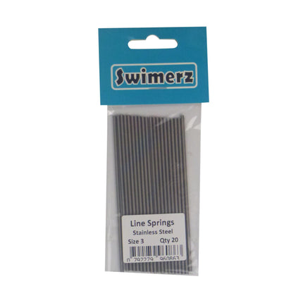 Swimerz Stainless Steel Fishing Line Springs, Size 3, 10cmL, 1.6mmID, 2.2mmOD.