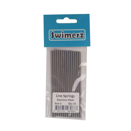 Swimerz Stainless Steel Fishing Line Springs, Size 5, 10cmL, 2.4mmID, 3.0mmOD.
