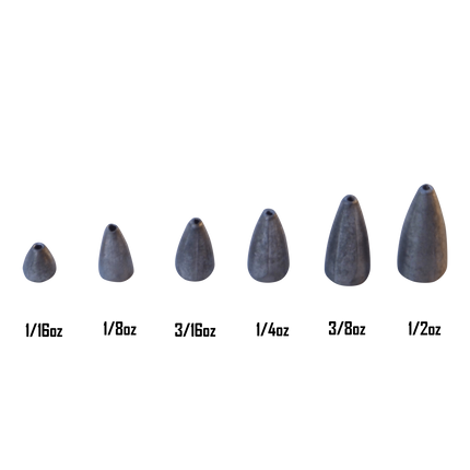 Swimerz 1/16 oz Lead Bullet Sinker - Qty 30 Pack.
