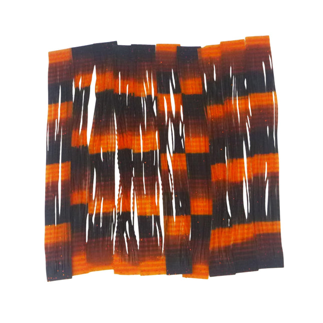 Artizan 22 strand silicon skirt, Orange Ripple, Pack of 20.