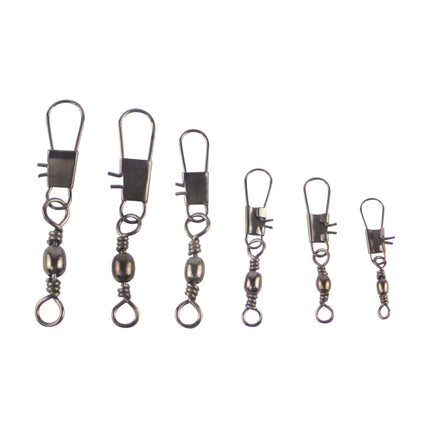 Swimerz Barrel Swivel w Interlock Snap, Size 8, 20 pack.