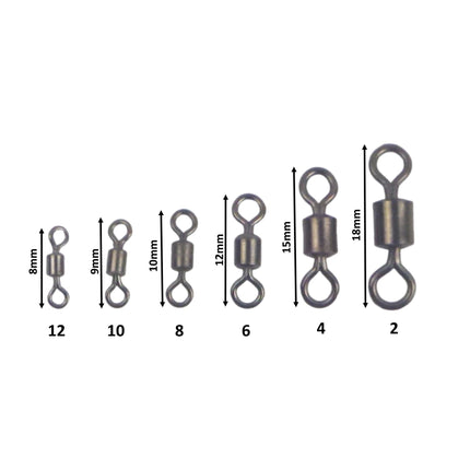 Swimerz Rolling Swivels, Size 2, 30 pack.