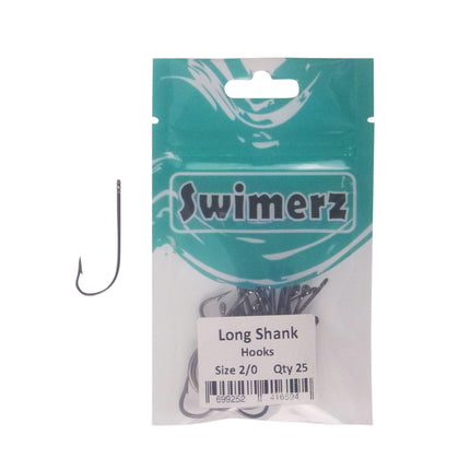 Swimerz 2/0 Long Shank Worm Hook 25 pack.