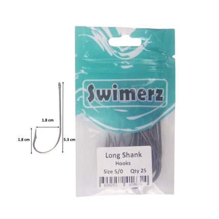 Swimerz 5/0 Long Shank Worm Hook 25 Pack.