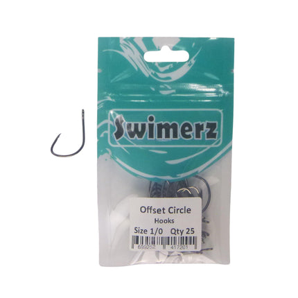 Swimerz 1/0 Offset Circle Hook 25 Pack.