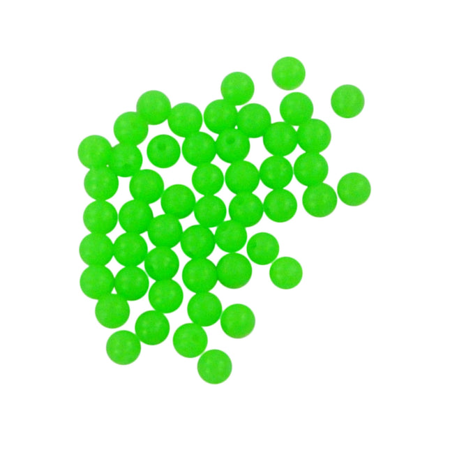 Swimerz Beads, 6mm, Lumo Green, 50 pack.