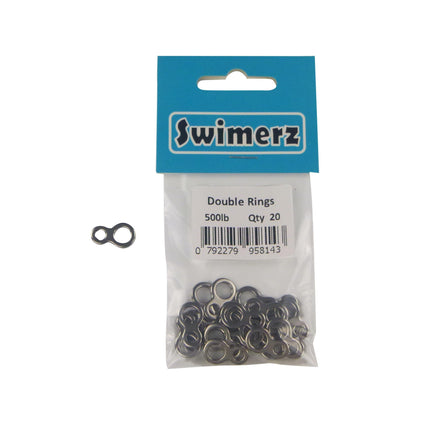 Swimerz 225kg Solid Double Rings, 17mm, 20 pack.