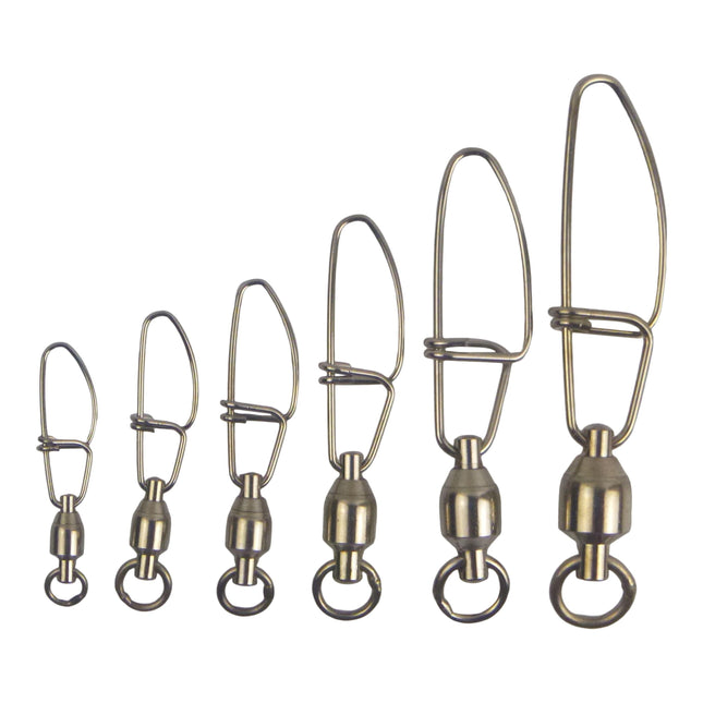 Swimerz HD Ball Bearing Swivels with Crosslock Snap, Size 7, 10 pack.