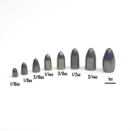 Swimerz 3/8 oz Tungsten Bullet Sinker. Qty 5..