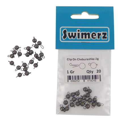 Swimerz 1 Gram Cheburashka Clip-On Jig Head 20 Pack.