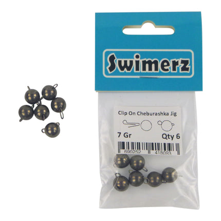 Swimerz 7 Gram Cheburashka Clip-On Jig Head 6 Pack.