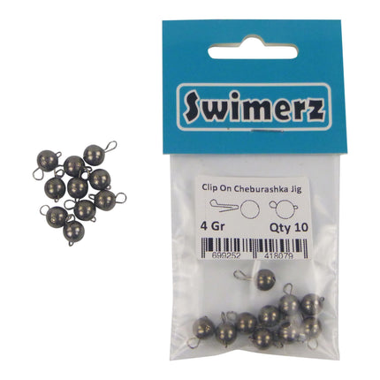 Swimerz 4 Gram Cheburashka Clip-On Jig Head 10 Pack.