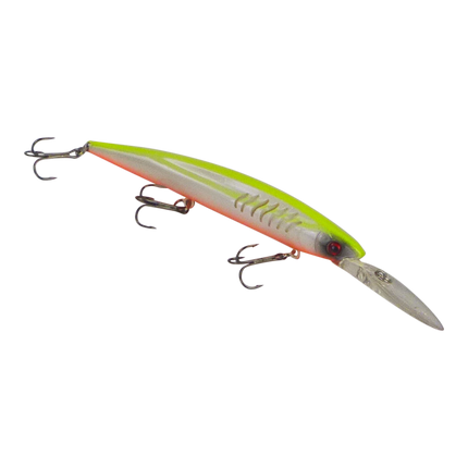Finesse Flash Minnow, Lime Orange, 150mm Deep Diving Lure.