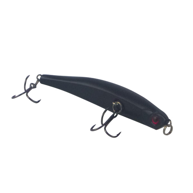 Toppu Mizzu Sidewinder Bent Minnow, 95mm, Carbon.