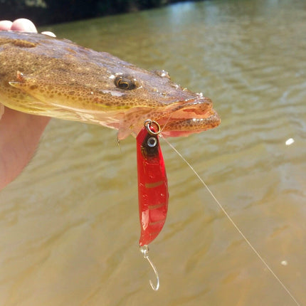 Toppu Mizzu Sidewinder Bent Minnow, 95mm, Opaque Gold.