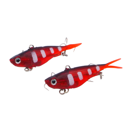 Swimerz 95mm Soft Vibe, Opaque Red, 2 pack.