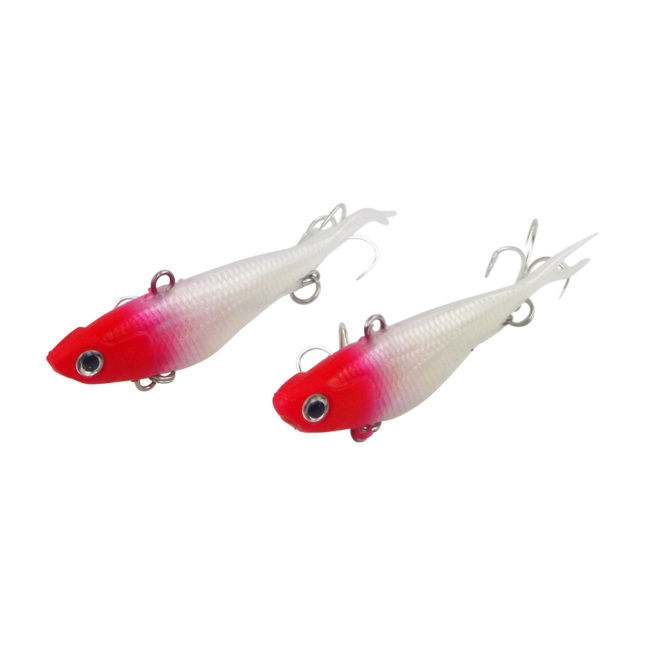 Swimerz 95mm Soft Vibe, Red Head, 2 pack.