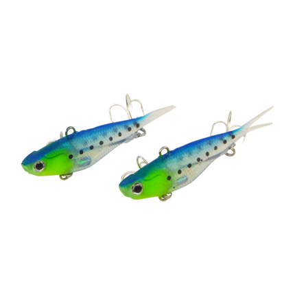 Swimerz 95mm Soft Vibe, Blue Water, 2 pack.