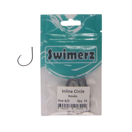 Swimerz 4/0 Inline Circle Hook 15 pack.