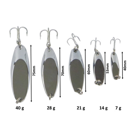 Finesse Chrome Kaster Jig, 14 Grams. Pack of 3 Jigs..