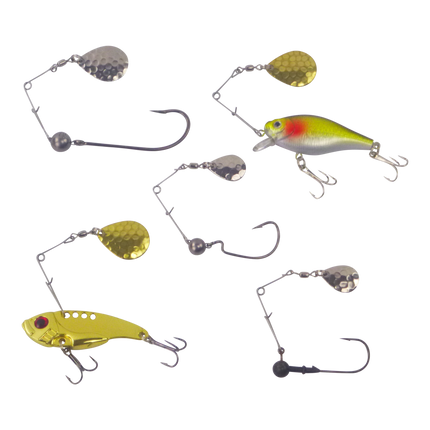 Swimerz Jig Spinner, Small, Hammered Brass, 5 Pack.