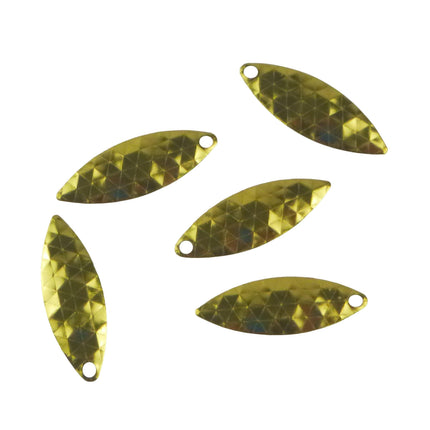 Artizan Hex Stamped 32mm Willow Blade, Brass, 5 Pack.