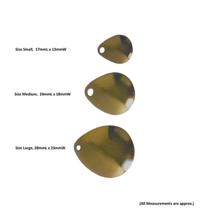 Artizan Smooth Colorado Blade, Brass, 17mmL x 13mmW, Qty 5.