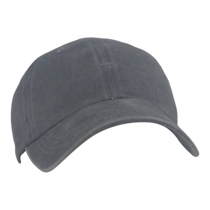 BSTC 6-Panel Baseball Cap, Distressed Cotton, Grey.
