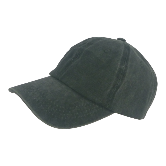 BSTC 6-Panel Baseball Cap, Distressed Cotton, Green.