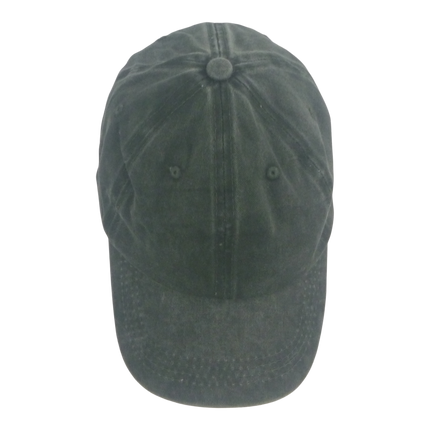 BSTC 6-Panel Baseball Cap, Distressed Cotton, Green.