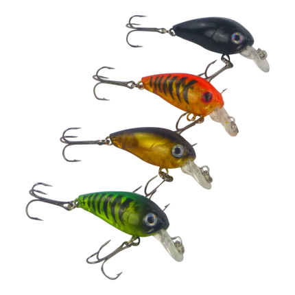 Finesse Chisana Crankbait, Green Bandit, 45mm.