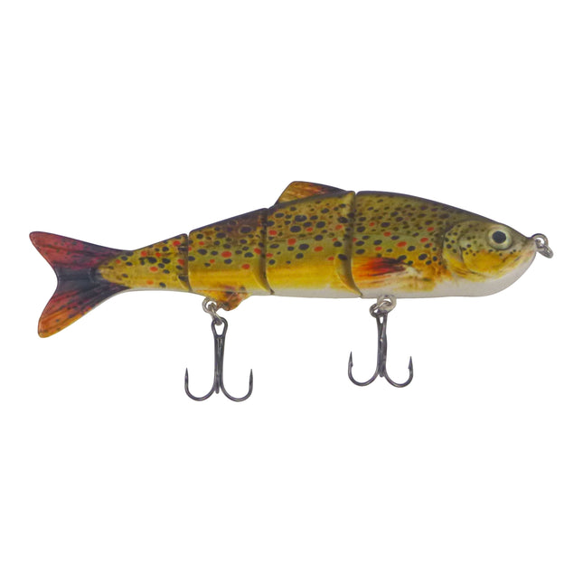 Finesse Naturals 4 Segment Swimbait, 110mm, Brown Trout.