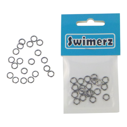 Swimerz Solid Jigging Rings, 8mm, 20 pack.