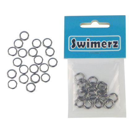 Swimerz Solid Jigging Rings, 11mm, 20 pack.