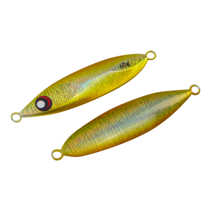 Finesse Slow Pitch Flutter Jig, 60gm, Gold Flash, 2 pack.