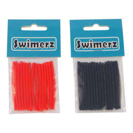 Swimerz Assist Hook Sleeves, 2mm Shrink Tube, Black & Red, 50mmL. Qty 60..